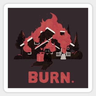 BURN CAT Sticker